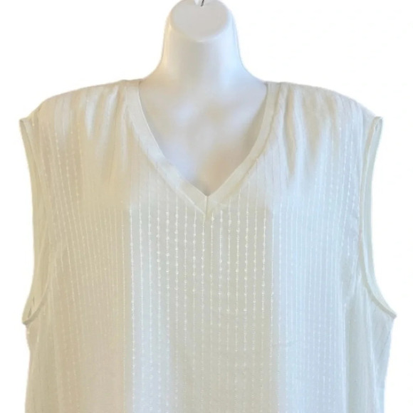 NWT Calvin Klein Cream Sleeveless Summer Top Size 1X - Picture 2 of 8